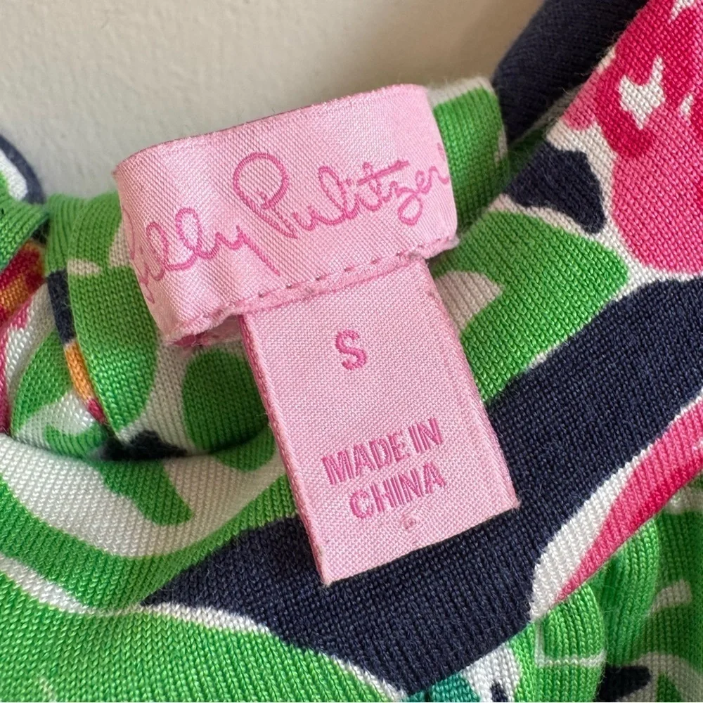 Lilly Pulitzer Floral Mini Dress - Pink and Green Size S - Picture 5 of 6